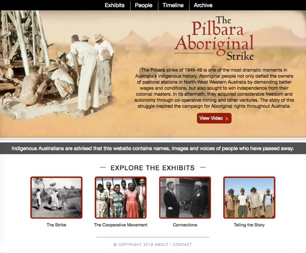 Homepage of The Pilbara Aboriginal Strike